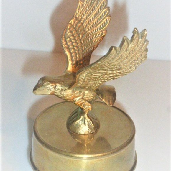 Giftcraft Vintage EAGLE MUSIC BOX Vintage Brass Eagle Wind Up Music Box Vintage - Picture 6 of 6